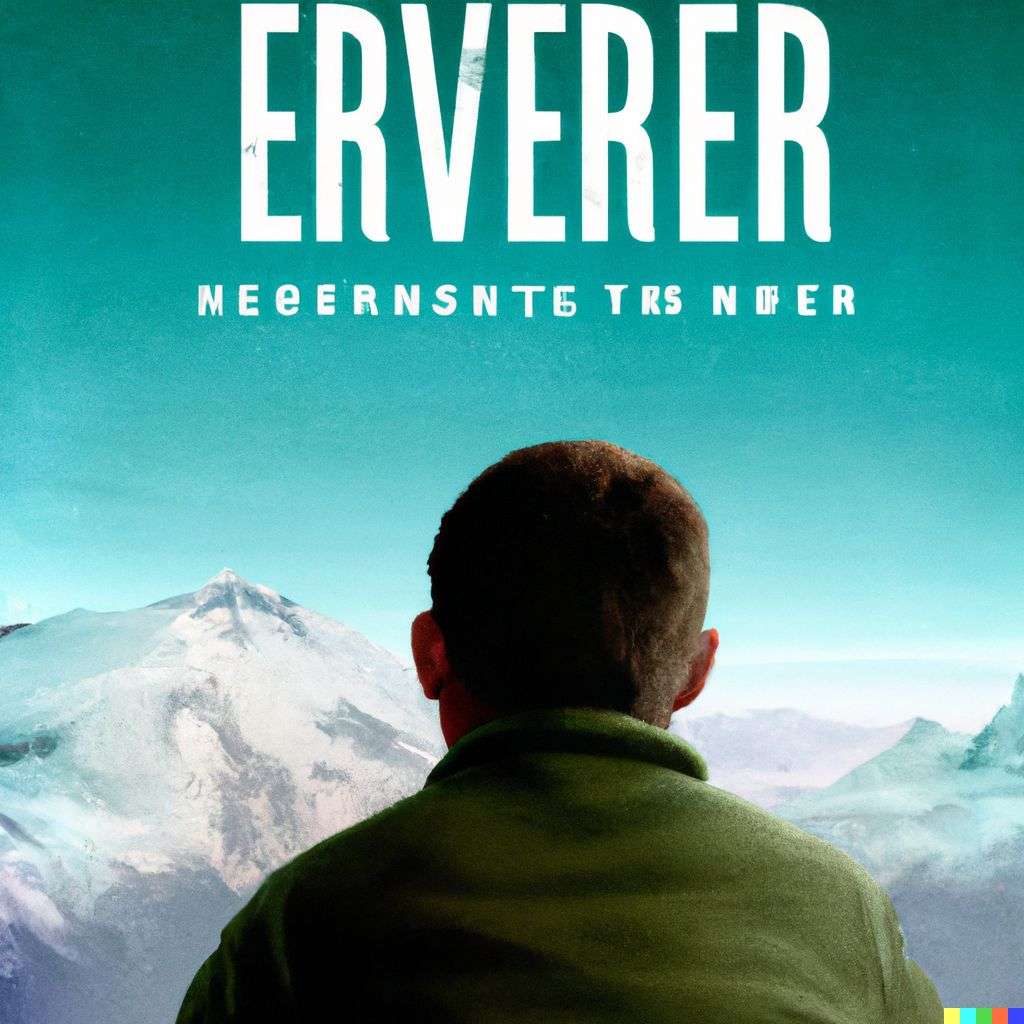 someone gazing at Mount Everest, promotional poster for an independent movie